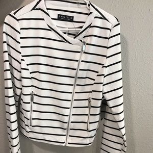 Bagatelle black/white stripe women blazer